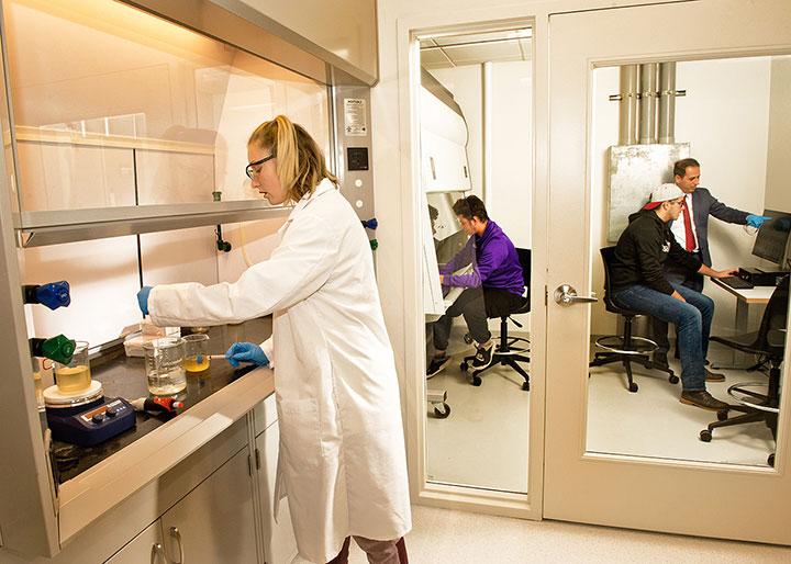 students working in biomedical engineering lab